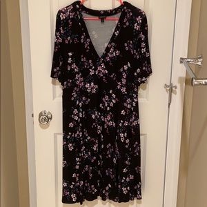 Torrid- floral fit and flare dress size 1